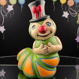 Vintage Gare Inc Caterpillar in Top Hat Clown Face Red Nose 1974
